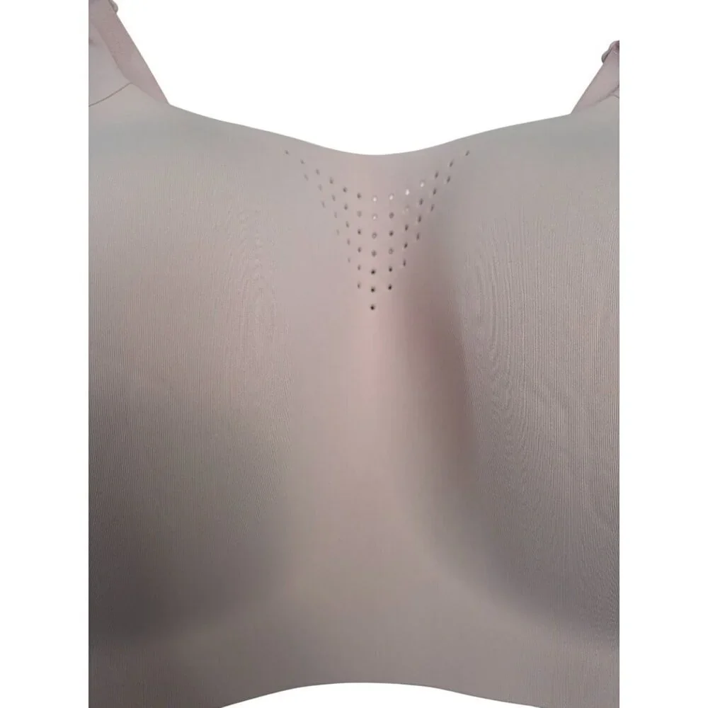 Victoria's Secret Wireless Light Pink Bra 36DDD F Perforated Adjustable Straps